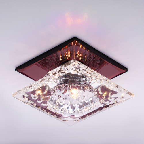 Светильник встраиваемый Италмак Bohemia 220 2 74 G9 65мм/60Вт огран стекло/пурпур фото Светильник встраиваемый Италмак Bohemia 220 2 74 G9 65мм/60Вт огран стекло/пурпур картинка