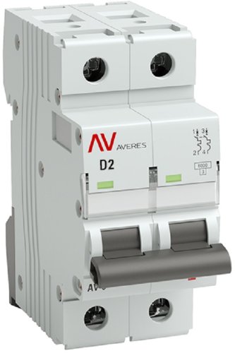 Выключатель автоматический EKF Averes AV-6 2п 2А D 6кА картинка