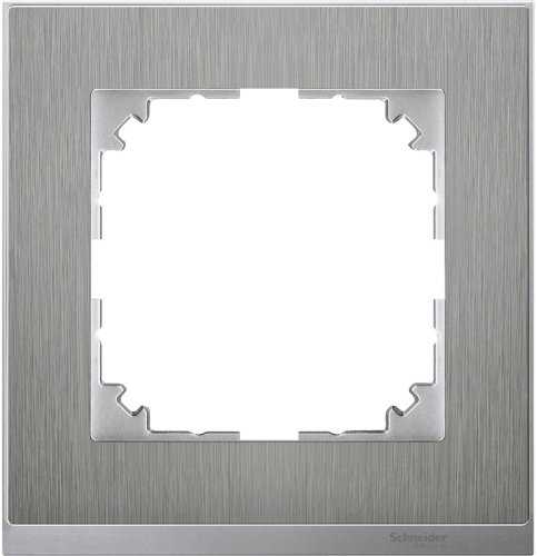 Рамка универсальная Schneider Electric Merten M-Pure Decor 1-м. нержавеющая сталь/алюминий картинка