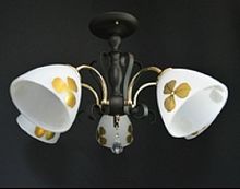 Люстра потолочная пятирожковая Мелодия Света  E27 Черный/золото картинка 