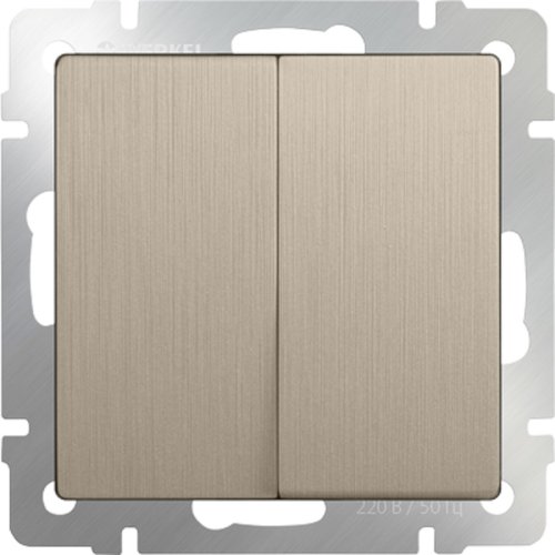 Выключатель без рамки Werkel 2-кл. шампань рифленый картинка фото 2