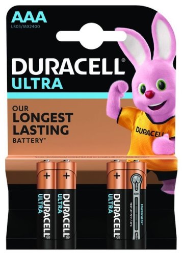 Элемент питания Duracell LR03 Ultra (Optimum) BL4 AAA (цена за 1 шт.) (батарейка) картинка  фото 2