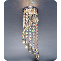 Светильник встраиваемый Италмак Florencia 51 5 05 MR16 60мм/50Вт тонированный хрусталь/сталь картинка 