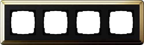 Рамка универсальная Gira ClassiX 4-м. латунь/черный фото Рамка универсальная Gira ClassiX 4-м. латунь/черный картинка
