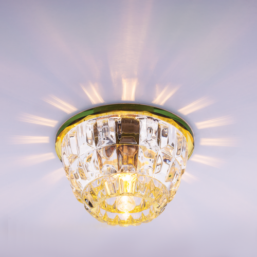 Светильник встраиваемый Италмак Bohemia 220 1 72 G9 65мм/60Вт огран стекло/мультиколор картинка 