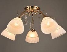 Люстра потолочная пятирожковая Мелодия Света Е27 Золото P9934/5 картинка 