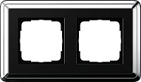 Рамка универсальная Gira ClassiX 2-м. хром/черный