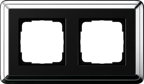 Рамка универсальная Gira ClassiX 2-м. хром/черный картинка
