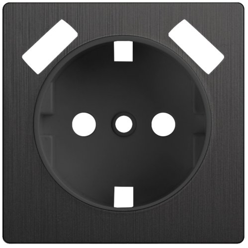 Лицевая панель Werkel для 1-м. розетки 220В+2хUSB графит рифленый картинка фото 2