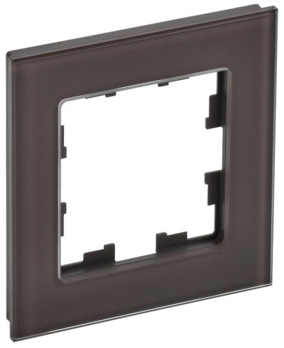 Рамка универсальная IEK Brite РУ-1-2-БрТБ 1-м. стекло темная бронза картинка