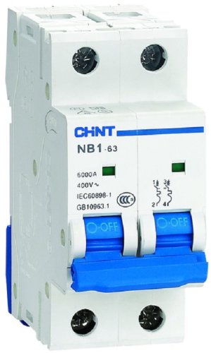 Выключатель автоматический CHINT NB1-63 2п 6А C 6кА картинка