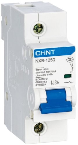 Выключатель автоматический CHINT NXB-125 1п 63А C 10кА картинка
