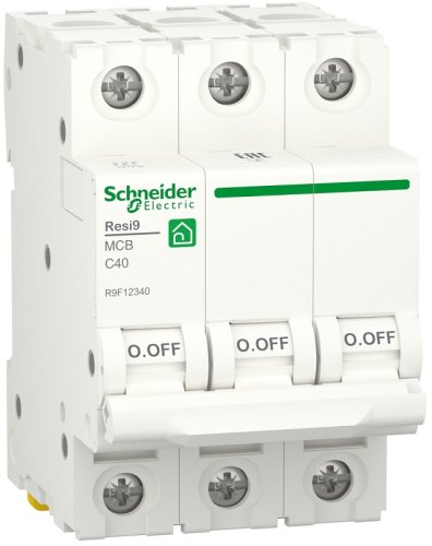 Выключатель автоматический Schneider Electric Resi9 3п 40A C 6кА  картинка