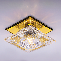 Светильник встраиваемый Италмак Bohemia 220 2 73 G9 65мм/60Вт огран стекло/золото картинка 