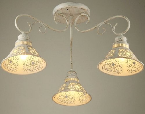 Люстра потолочная трехрожковая Мелодия Света Е27 Белый/золото P7682/3 фото Люстра потолочная трехрожковая Мелодия Света Е27 Белый/золото P7682/3 картинка