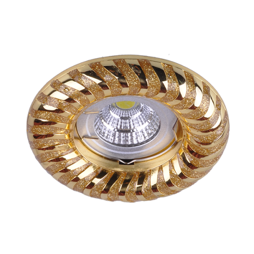 Светильник встраиваемый Италмак Regal 51 4 04 MR16 65мм/50вт литой не поворотный/золото картинка 