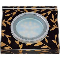 Светильник встраиваемый Fametto/Peonia DLS-P205 GU5.3 CHROME/BLACK 65мм/35Вт картинка 