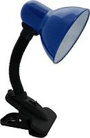 Светильник настольный Uniel ЛОН TLI-202 220В E27 60Вт Синий/прищепка картинка 