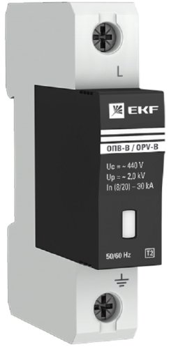 Ограничитель импульсных напряжений УЗИП EKF PROxima ОПВ-B 1п L-N классI+II 30кА с NFC картинка