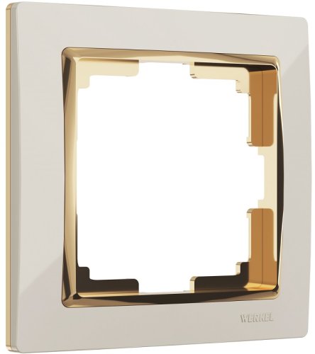 Рамка универсальная Werkel Snabb 1-м. слоновая кость/золото картинка