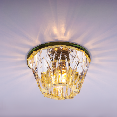 Светильник встраиваемый Италмак Bohemia 220 13 73 G9 65мм/60Вт огран стекло/золото картинка 