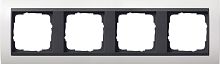 Рамка универсальная Gira Event Clear 4-м. белый матовый/антрацит картинка