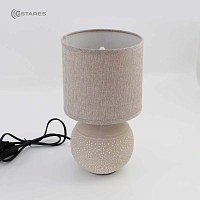 Светильник настольный ESTARES ALFA 1xE14 R-125x150x265-BEIGE/BEIGE-220-IP20 картинка 