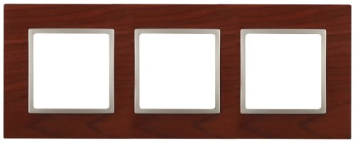Рамка универсальная Эра Elegance 3-м. дерево вишня/шампань фото Рамка универсальная Эра Elegance 3-м. дерево вишня/шампань картинка