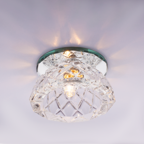 Светильник встраиваемый Италмак Bohemia 220 6 70 G9 65мм/60Вт огран стекло/прозрачный картинка 