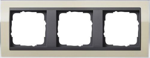 Рамка универсальная Gira Event Clear 3-м. песочный/антрацит картинка