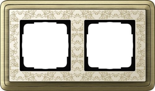 Рамка универсальная Gira ClassiX Art 2-м. бронза/кремовый картинка