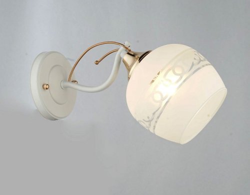 Бра однорожковое Мелодия Света Е27 220В Белый/золото картинка 