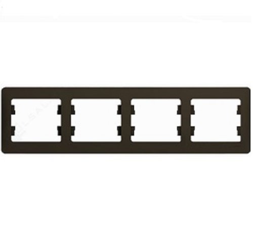 Рамка горизонтальная Systeme Electric Glossa 4-м. шоколад картинка фото 2