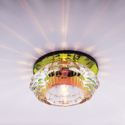 Светильник встраиваемый Италмак Bohemia 220 3 72 G9 65мм/60Вт огран стекло/мультиколор картинка 