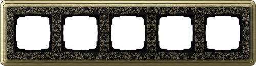 Рамка универсальная Gira ClassiX Art 5-м. бронза/черный картинка