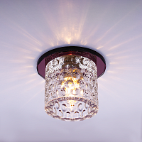 Светильник встраиваемый Италмак Bohemia 220 12 74 G9 65мм/60Вт огран стекло/пурпур фото Светильник встраиваемый Италмак Bohemia 220 12 74 G9 65мм/60Вт огран стекло/пурпур картинка