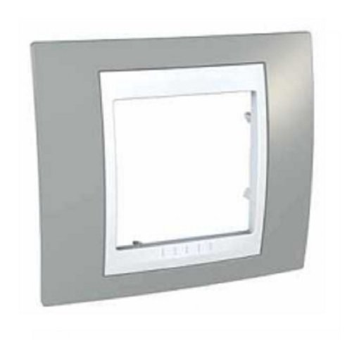 Рамка горизонтальная Schneider Electric Unica Хамелеон 1-м. серый/бежевый фото Рамка горизонтальная Schneider Electric Unica Хамелеон 1-м. серый/бежевый картинка