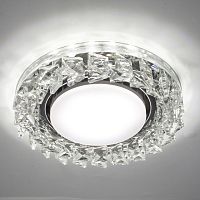 Светильник встраиваемый Италмак Bohemia LED 53 1 70 GX53 75мм/15Вт огран стекло/прозрачный картинка 