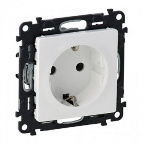 Розетка с заземлением без рамки Legrand Valena Life 1-м. белый картинка фото 2