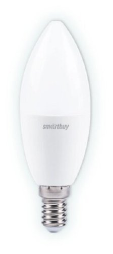 Лампа светодиодная Smartbuy C37 Свеча Е14 220В 7Вт 6000К картинка 