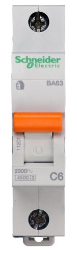 Выключатель автоматический Schneider Electric Домовой 1п C 6А ВА63 4.5кА фото фото 2 Выключатель автоматический Schneider Electric Домовой 1п C 6А ВА63 4.5кА картинка фото 2