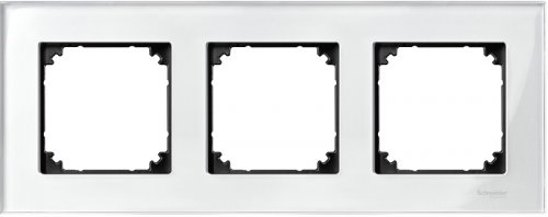 Рамка универсальная Schneider Electric Merten M-Elegance 3-м. стекло белый бриллиант  картинка