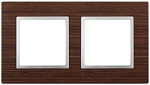 Рамка универсальная Эра Elegance 2-м. дерево венге/алюминий картинка