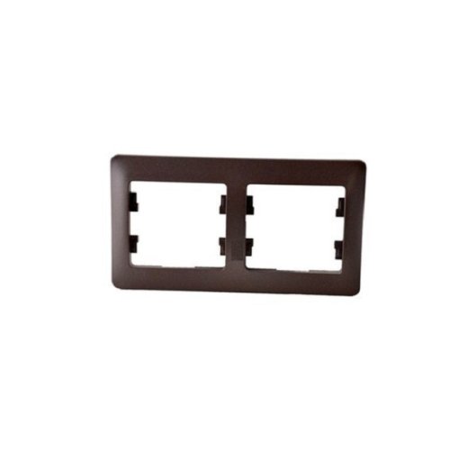 Рамка горизонтальная Systeme Electric Glossa 2-м. шоколад  картинка фото 2