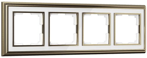 Рамка универсальная Werkel Palacio Classic 4-м. металл бронза/белый картинка
