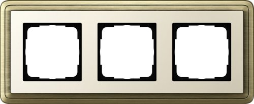 Рамка универсальная Gira ClassiX 3-м. бронза/кремовый фото Рамка универсальная Gira ClassiX 3-м. бронза/кремовый картинка