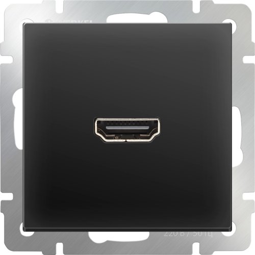 Розетка HDMI без рамки Werkel 1-м. черный матовый картинка фото 2