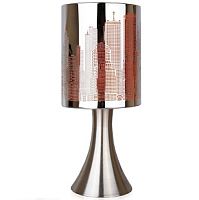 Светильник настольный "Город" Camelion KD-409 220В Е14 40Вт Оранжевый/Сенсор картинка 