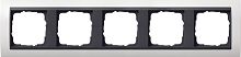 Рамка универсальная Gira Event 5-м. белый глянцевый/антрацит картинка
