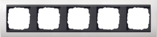 Рамка универсальная Gira Event 5-м. белый глянцевый/антрацит картинка